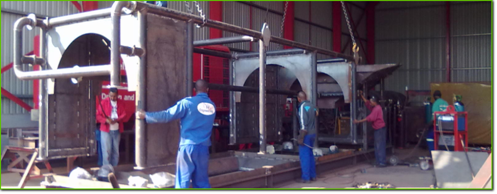H Engineering team at work in the workshop